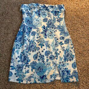 That's So Fetch Blue Floral Mini Dress
